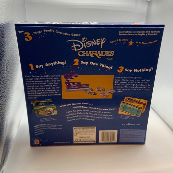 Disney Family Charades Game w/ Electronic Musical Clapboard Timer Mattel 2001 - Picture 9 of 15